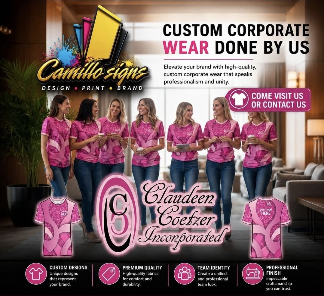 Custom Corporate Wear — Camillo Signs